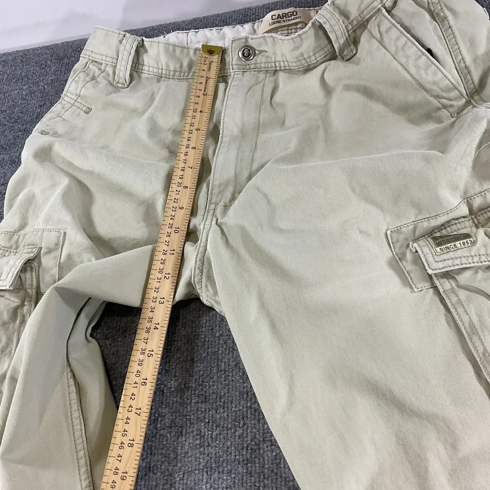 Levis Cargo Loose Straight Pants Mens 36x34 Khaki Utilit Work Cotton Cargo Pants